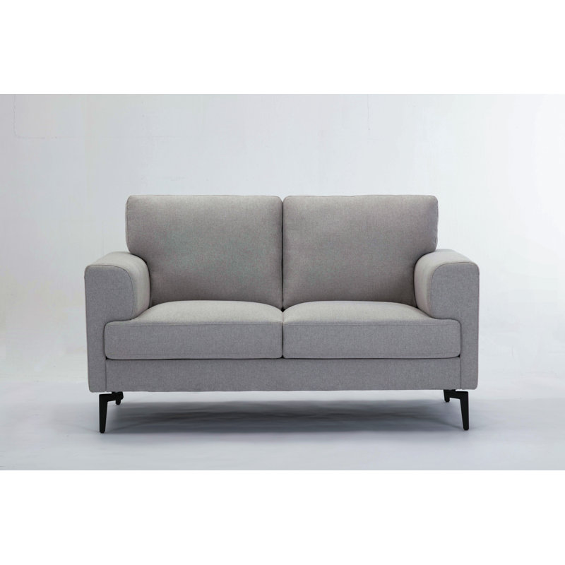 Causeuse en lin gris clair