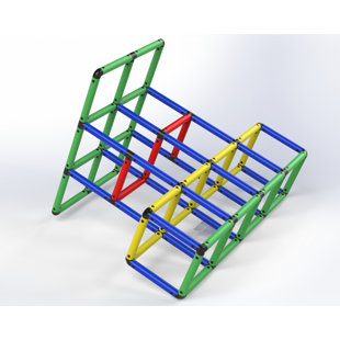 Gymnase d'intérieur modulaire pour tout-petits avec tubes et connecteurs Funphix