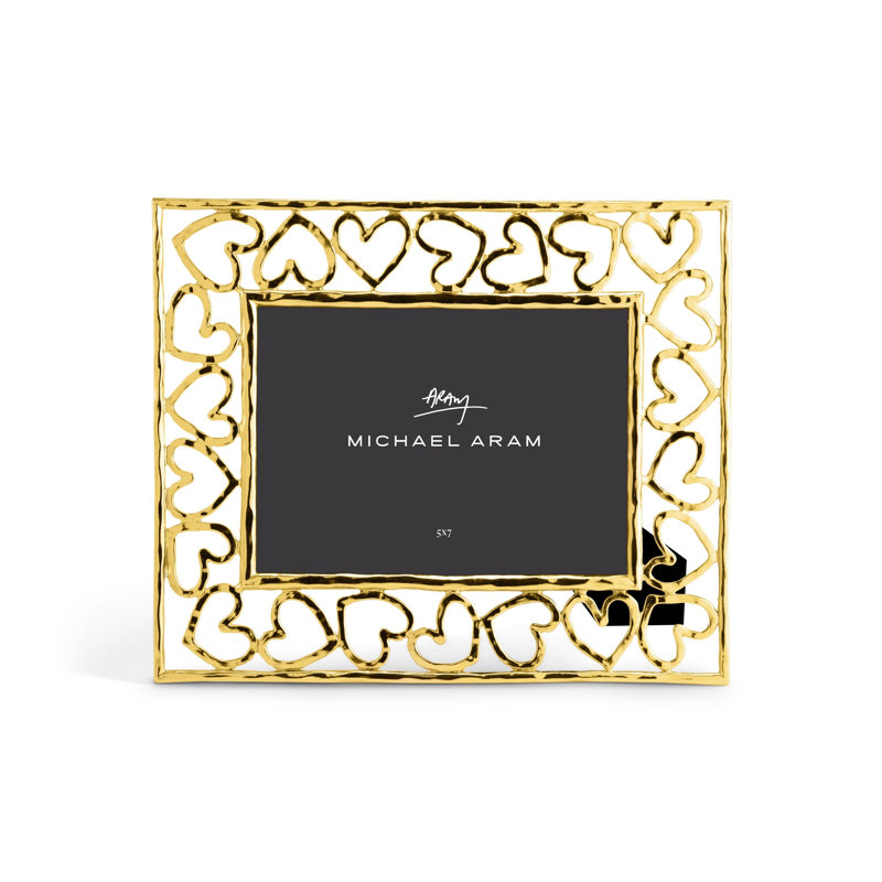 Heart Frame, 5" x 7", Gold