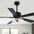 52" 6-Speed Dimmable LED Ceiling Fan with Light and Remote Control, 3 Color Lights, Reversible DC Motor, Double-Sided Wood Blades, 4"/10" Downrods-1019938423