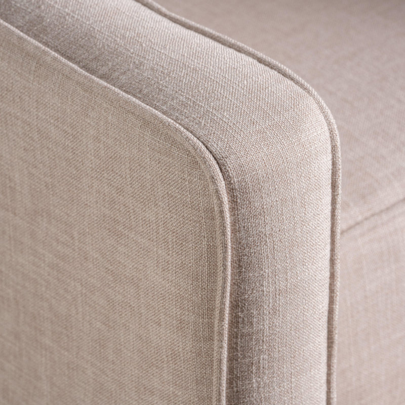 Fauteuil inclinable manuel capitonné à boutons, Polyester blé