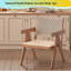Chaise d'appoint en rotin de style moderne Mid-Century