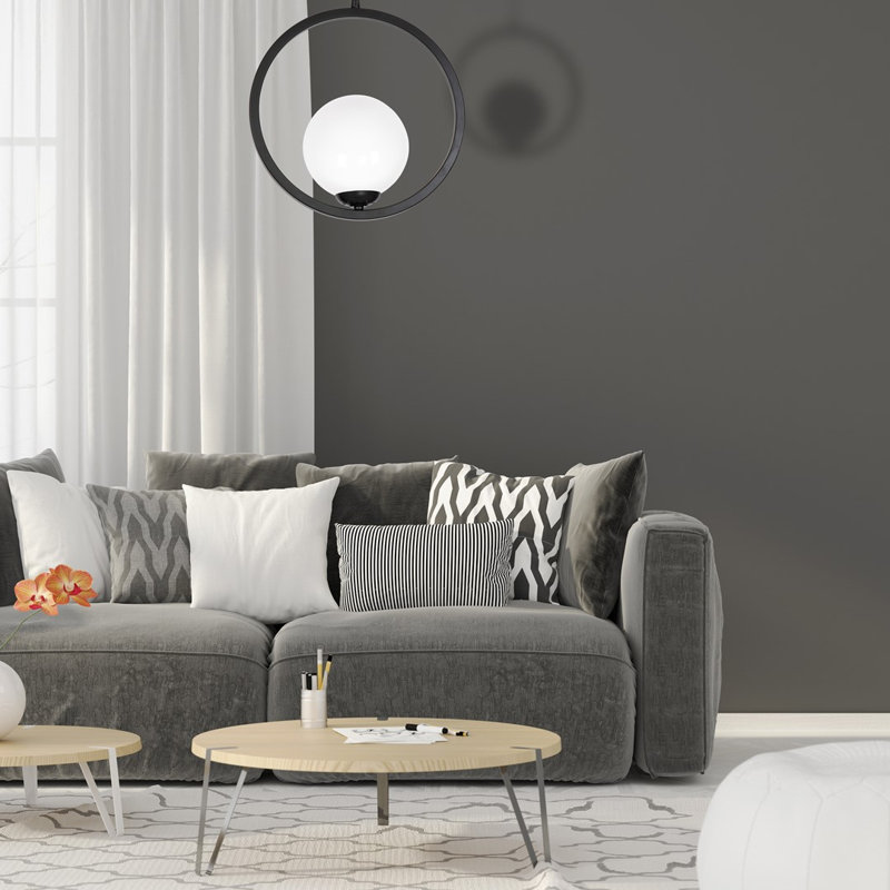 Boston 1 - Light Black Sphere Pendant