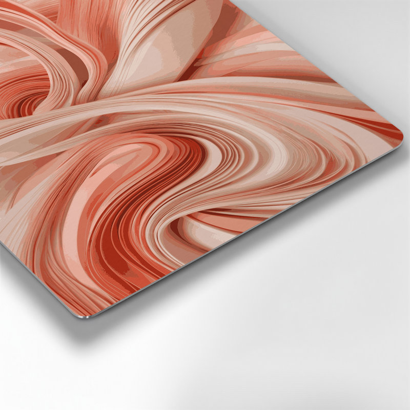 Abstraction numérique 12, art mural en métal beige, H 14 po x l 11 po