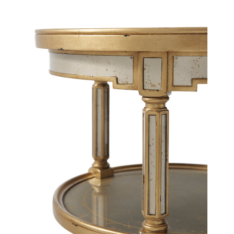 Eglomisé Glass End Table