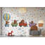 Papier peint fond blanc avec montgolfière, décoration murale amovible-9258243-9258248