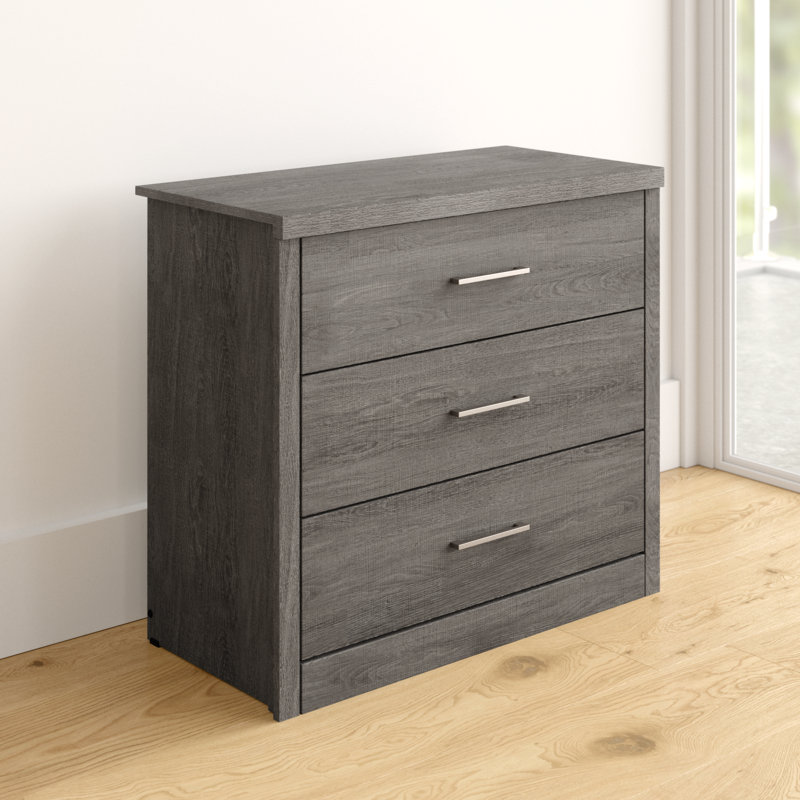 Arka 3 Drawer Chest, Black