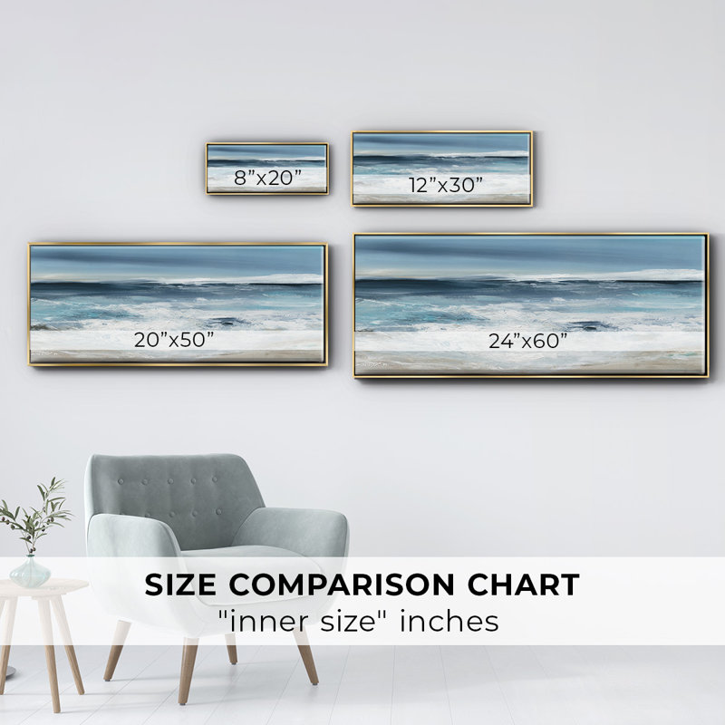 Long Beach- Framed Canvas, 20" H x 50" W