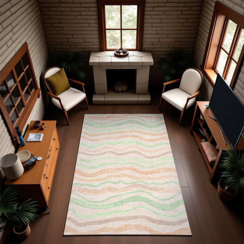 Tapis de qualité supérieure lavable à la machine Harjo AMF1581, Rectangulaire 8 pi x 10 pi