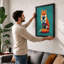 Fox Portrait Modern - Framed Print-950530557-950530559