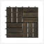 Carreaux de terrasse en bois d'acacia imbriqués, damier brun foncé pour les planchers extérieurs, le patio, le balcon et le bord de la piscine