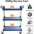 Plastic Utility Carts with Wheels, 3-Tier Restaurant Cart, Heavy Duty Rolling Cart Food Service Cart 420LBS, Bus Cart with Lockable Wheels and Rubber Hammer-113882378