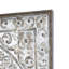 Décoration murale florale à volutes en métal estampé avec envers gris Cvitko-56105227