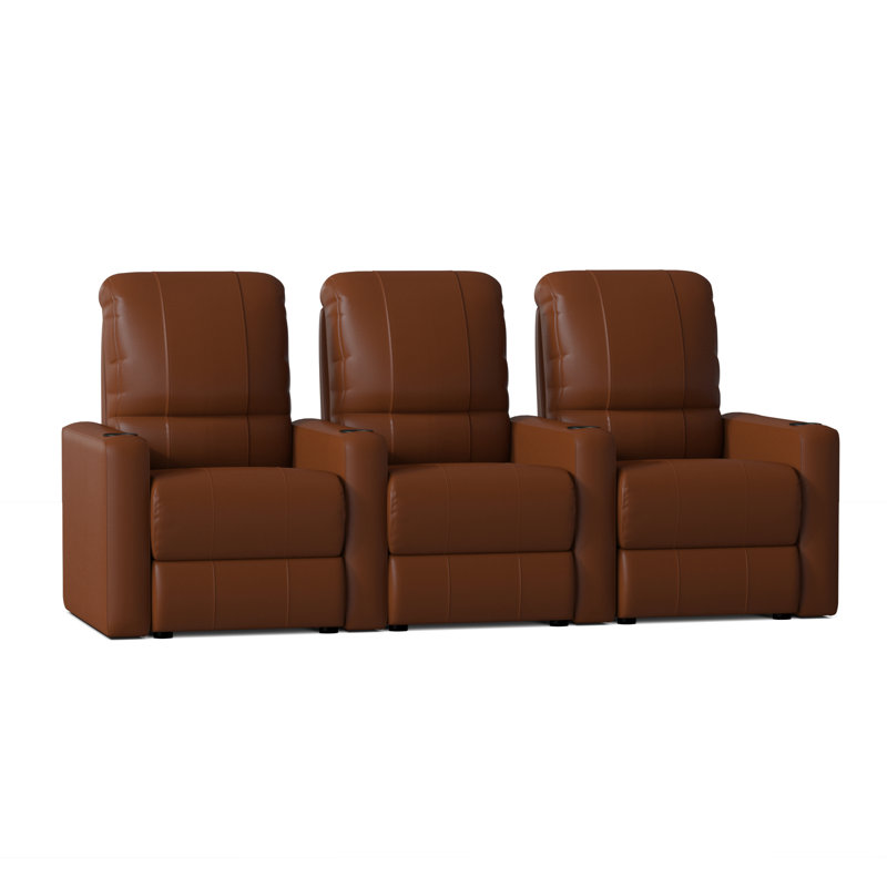 Sièges de cinéma maison configurables (rangée de 4), Cognac luxueux, Manuel