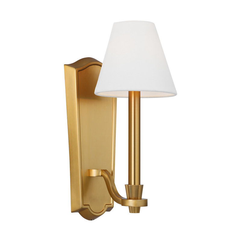 Paisley 1 - Light Armed Sconce, Burnished Brass