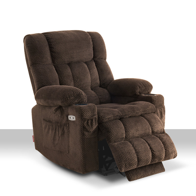 Dual Motor Lift Assist Riser Recliner with Massage, Coffee