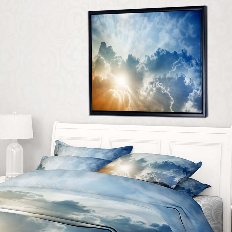 «Stunning Blue Sky with Clouds», reproduction de photo sur toile tendue, H 16 po x l 32 po x P 1 po