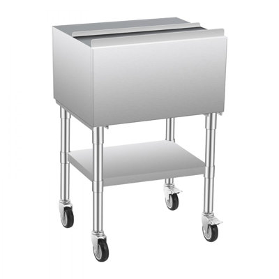 VEVOR 61.6L Ice Chest with wheels in Silver