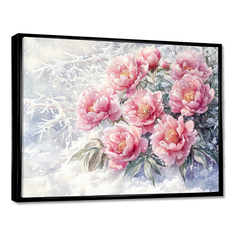 Jacarria - Floral Oversized Canvas Prints, 30" H x 40" W, Black, Floater Framed Print