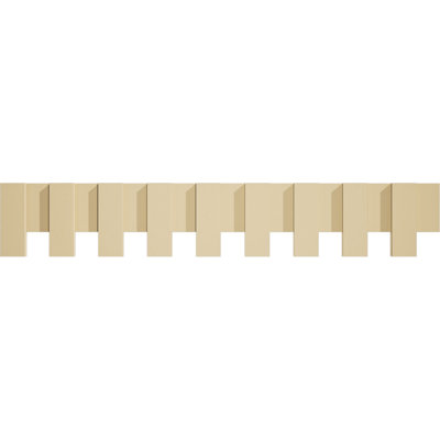 8"H x 1 1/2"P x 44 1/2"L Sanford Signature Urethane Dentil Block Trim, Primed Tan