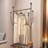 Stainless Steel Coat Rack with Saddle Leather