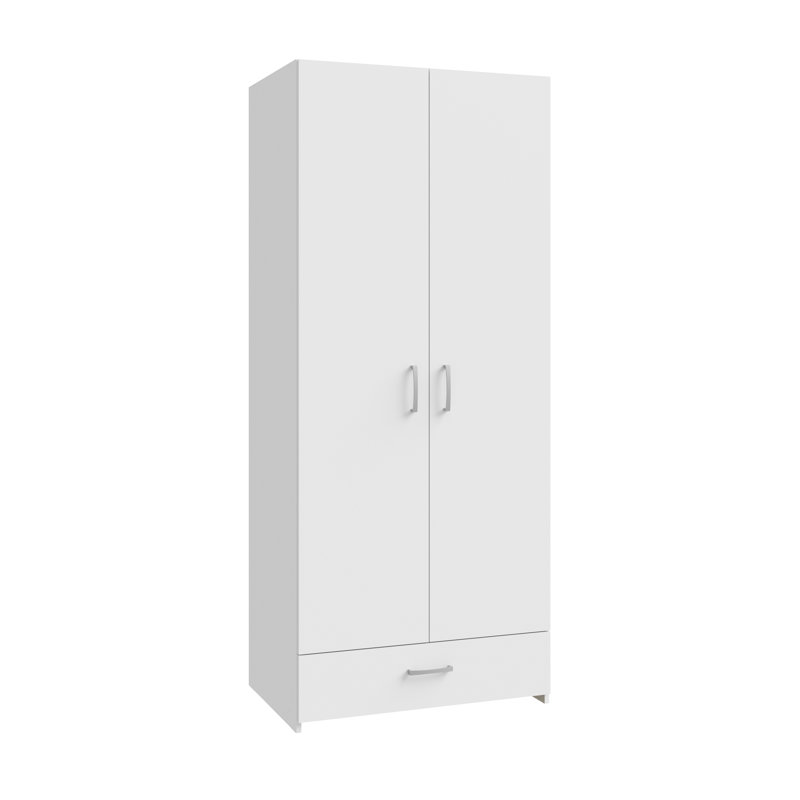 Rankine Manufactured Wood Wardrobe, White