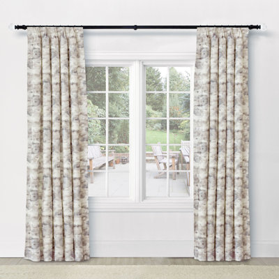Solstice Printed Curtain Panel In Greige