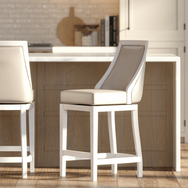1 tabouret de bar pivotant H 31 po à haut dossier 1pc, 26