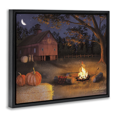 Autumn Campfire Embers Floating Frame, design by Billy Jacobs