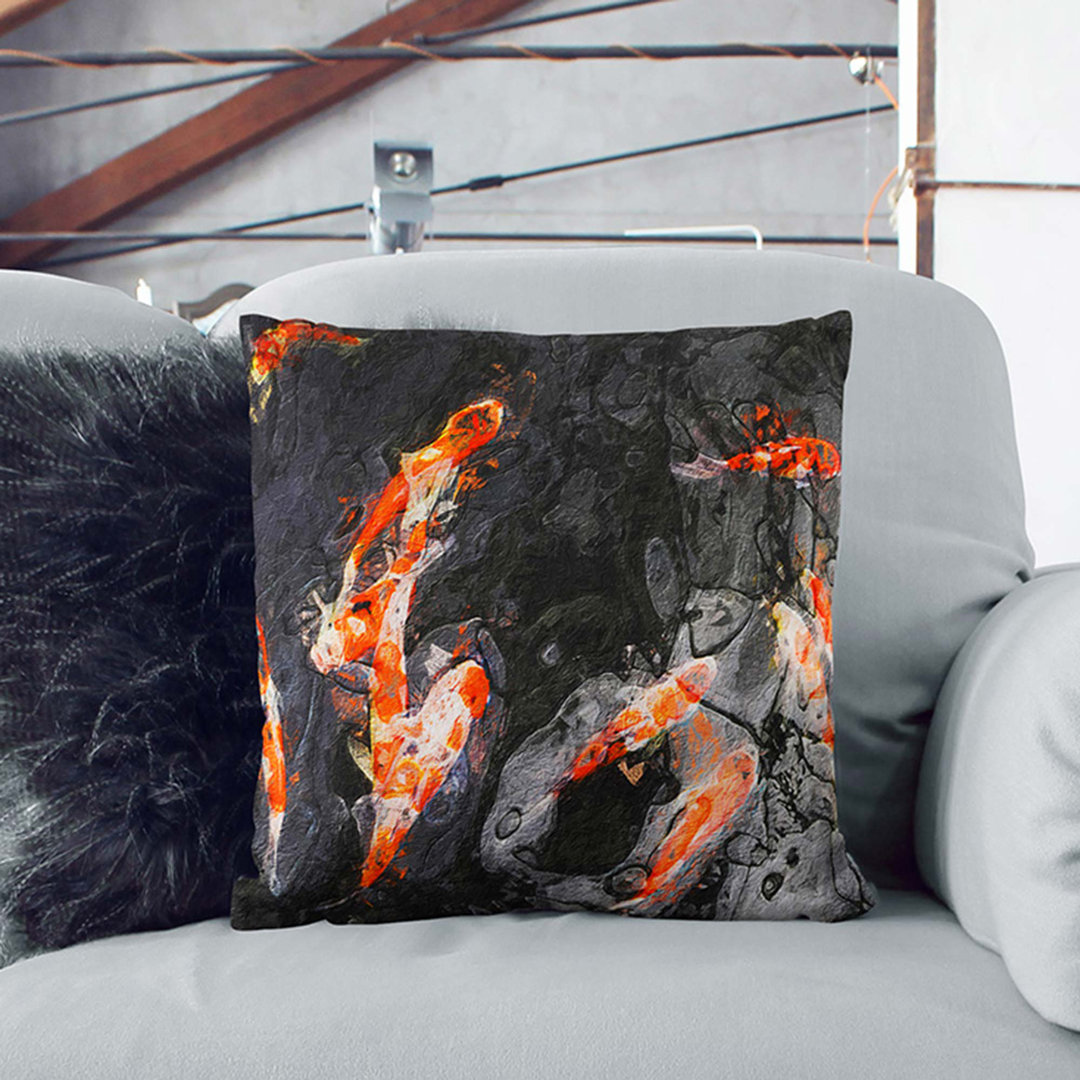 Carp & Koi Fish Cushion with Filling