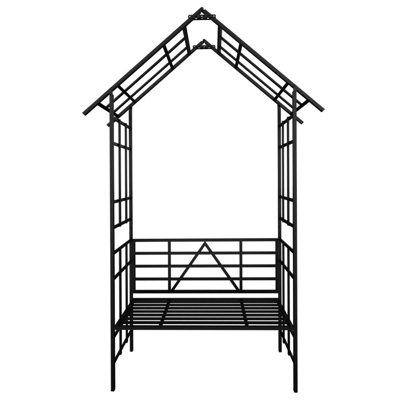 Arche de jardin en métal avec banc transformé en jardinière W58,07 * H97,24
