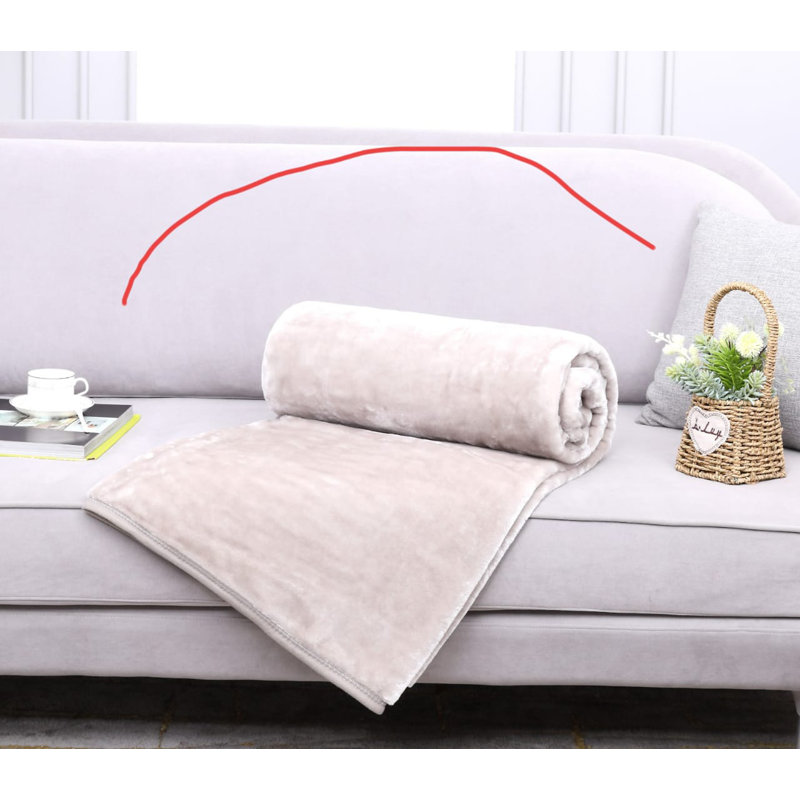 Leonarisso Plain Weave / Muslin Heated Throw Blanket, W200cm x L240cm