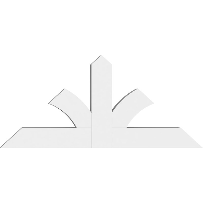 Support pour pignon en PVC de qualité architecturale Richland, H 27,5 po x l 60 po (pas: 11/12), P 4 po x F 6 po