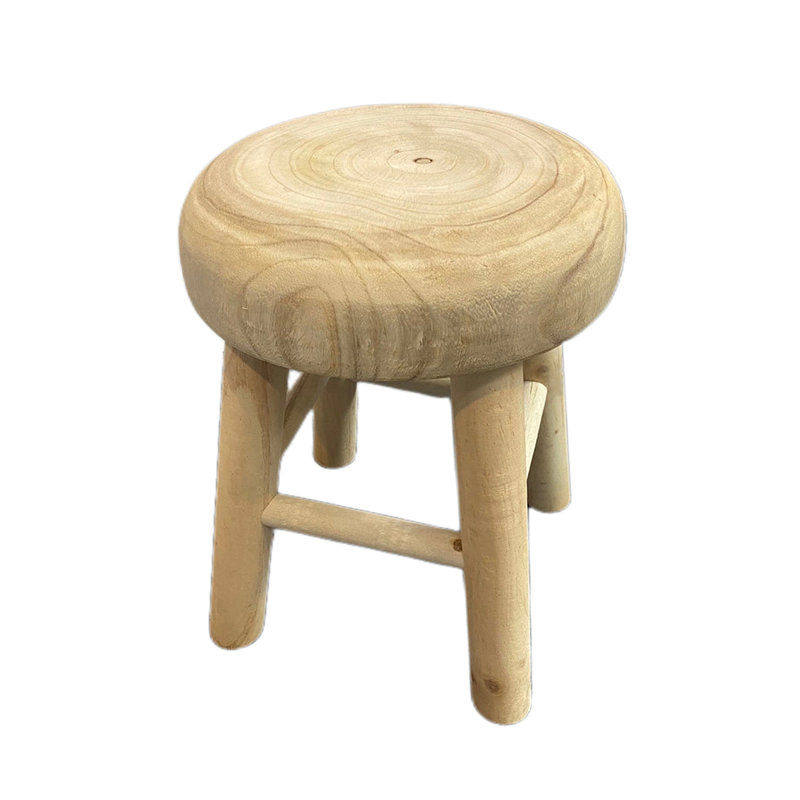 Solid + Manufactured Wood Accent Stool