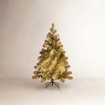 National Tree Company Champagne Gold Tinsel Tree