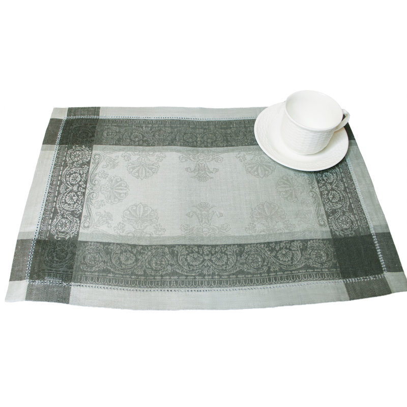 French Home Linen Cleopatra Placemats, Shades of Gray