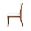 Structure en bois massif massif 2 chaises de salle à manger en finition noyer - côté traditionnel en tissu élégant avec lignes courbes, sièges rembourrés épais et ergonomique pour les dîners formels Structure rembourrée, design, confortable-1554163435