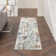 Azema Abstract Modern Machine Woven Area Rug in Beige/Blue/Rust