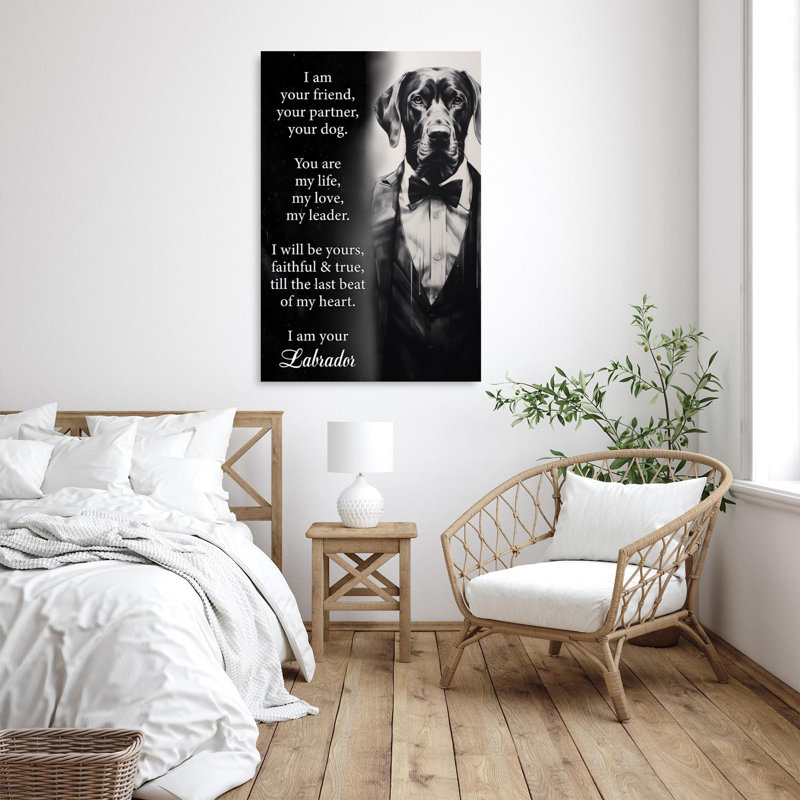 " I Am Your Labrador ", 14" H x 11" W x 1.25" D