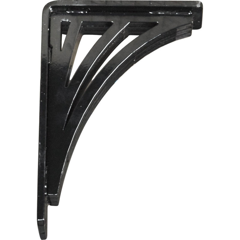 Support en fer forgé Nevio, H 8 po x l 2 po x P 5,5 po, Noir