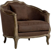 Maison Linen Armchair, Aubergine