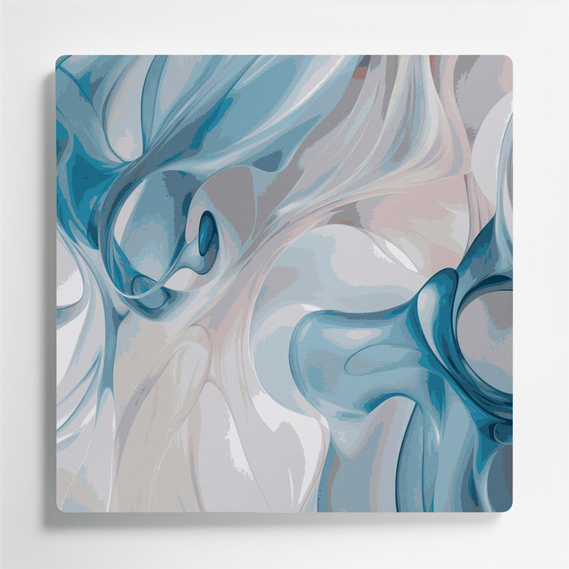 Biomorphic Abstraction 36, art mural gris en métal, H 12 po x l 12 po