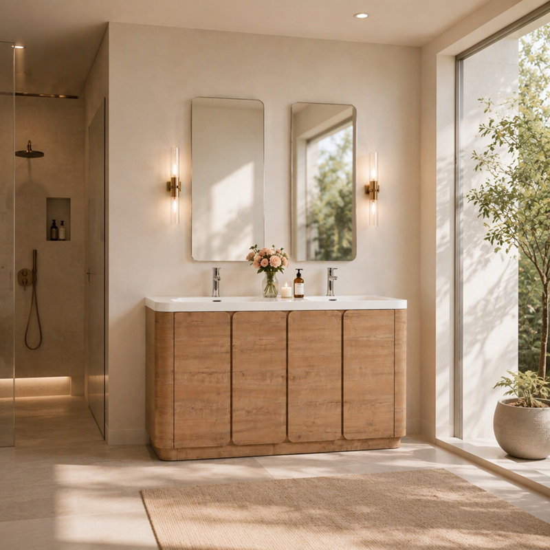 Freestanding Standard With Top, White