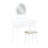 Luxury Vanity In White With Led Lighted Mirror, 4 Drawers And Padded Stool For Bedroom Storage Decoration