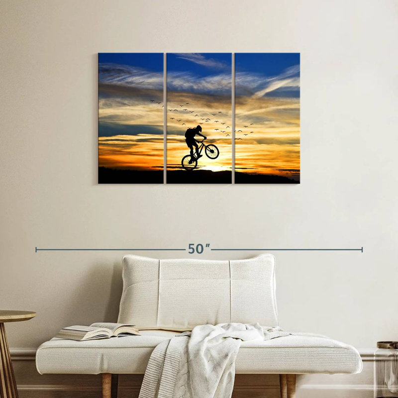 Silhouette de bicyclette, H 24 po x l 38 po