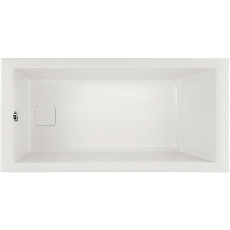 Marlie 59.75'' L Soaking Bathtub, Almond, Hidden White