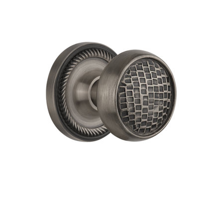 Rosette en corde avec bouton de porte Craftsman