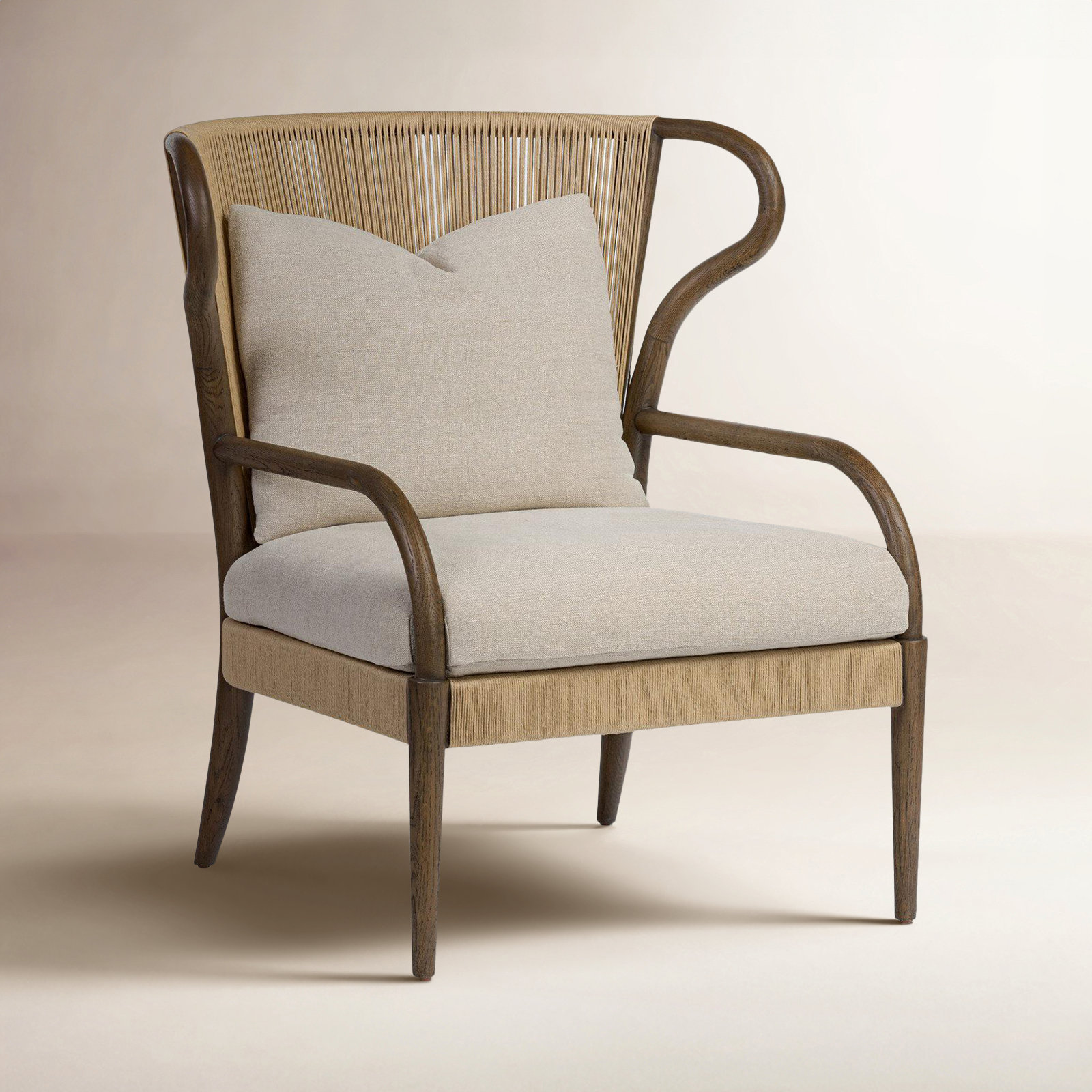 Amira Chair, Cream Solid Color