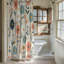 Rideau de douche 1 pièce Funky Daisy Fields-640240439