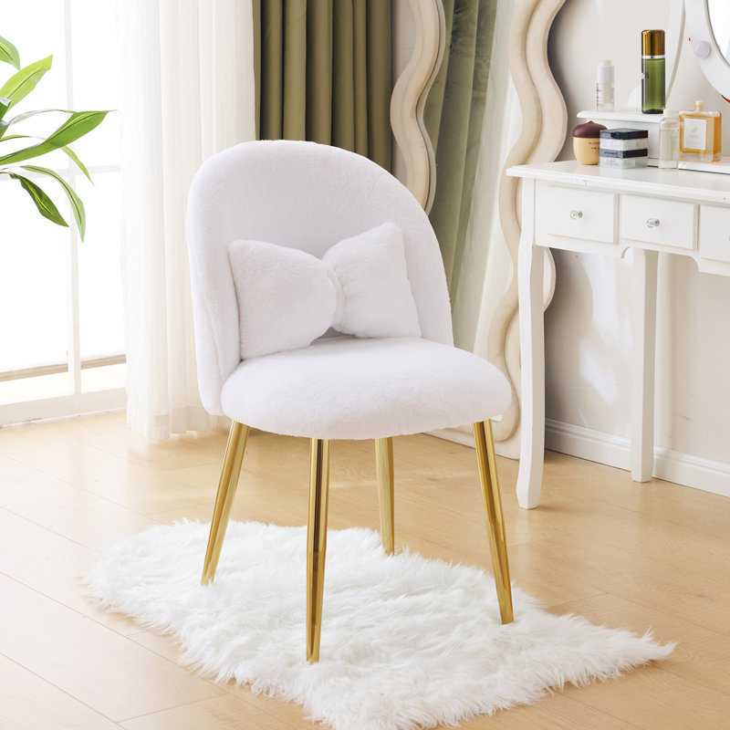 Fauteuil de maquillage l 21,26 po, Blanc